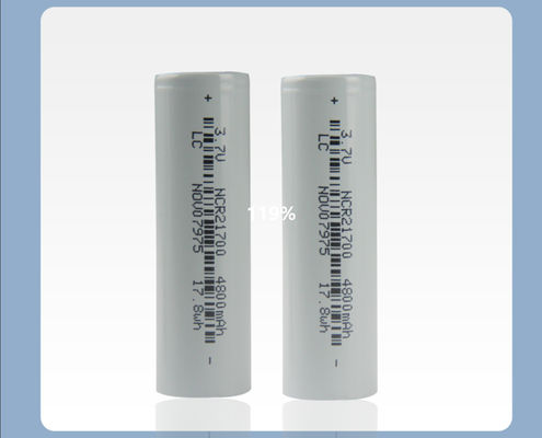 کیفیت  21*70mm Rechargeable Flashlight Battery 21700 3.7 V Li Ion Battery 4800mah کارخانه