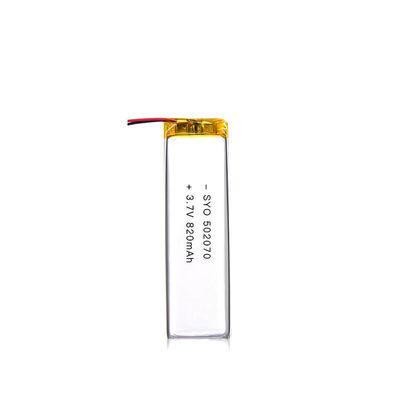 چرخه عمیق 602749 820mAh 3.7 ولت لیتیوم یون پلیمر باتری