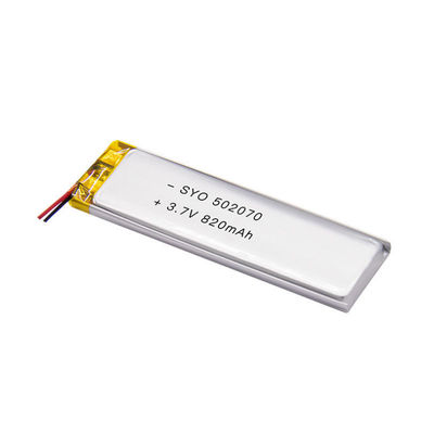 چرخه عمیق 602749 820mAh 3.7 ولت لیتیوم یون پلیمر باتری