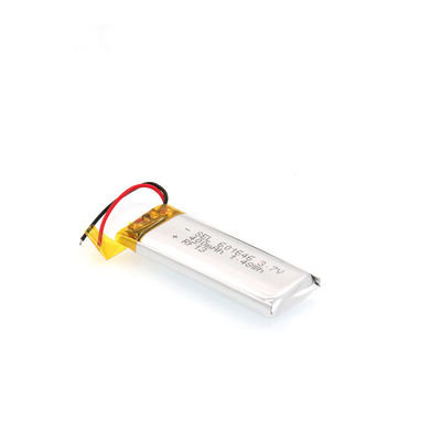 تاییدیه RoHS 602040P 3.7 V 400mah باتری قابل شارژ با سرعت تخلیه بالا