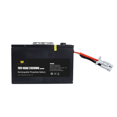 Black Lifepo4 باتری موتور لیتیوم یون 72V40Ah با BMS