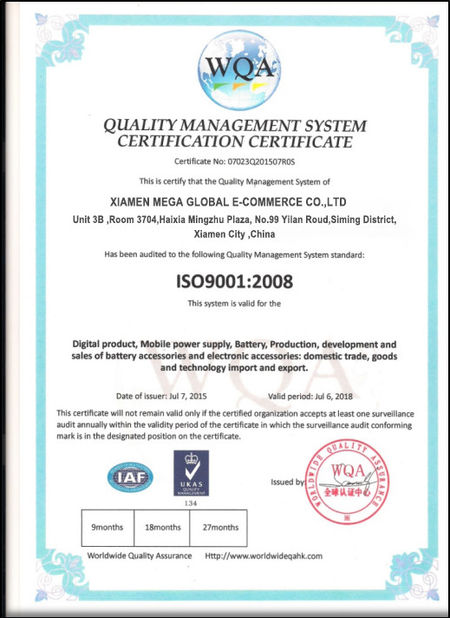 چین Xiamen Maigao global e-commerce Co., Ltd گواهینامه ها